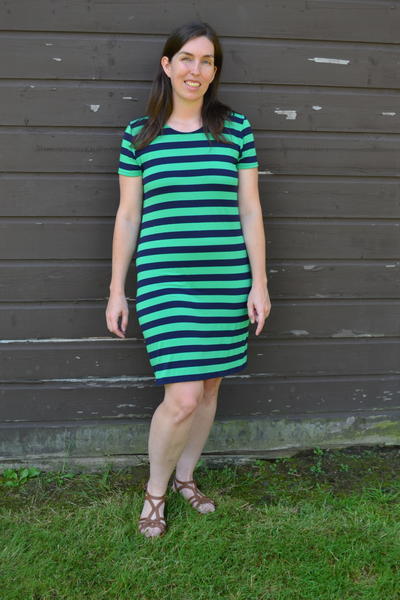 Striped T-Shirt Dress Pattern