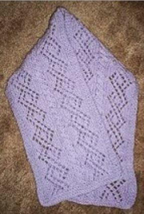 Amethyst Lacy Knitted Scarf