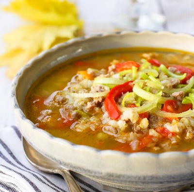 Hearty Ground Turkey Soup