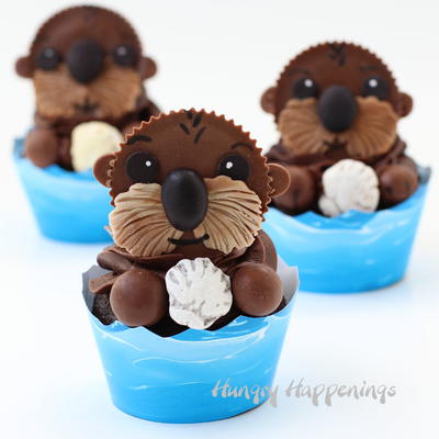 Sea Otter Cupcake Recipe for Kids