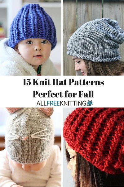15 Knit Hat Patterns Perfect for Fall | AllFreeKnitting.com