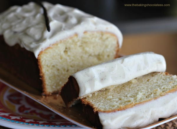 Vanilla Bean Cream Cheese Pound Cake Loaf