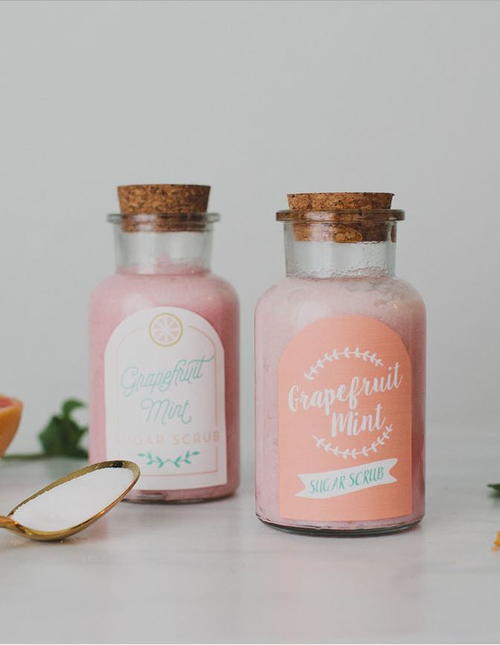 DIY Grapefruit Mint Sugar Scrub