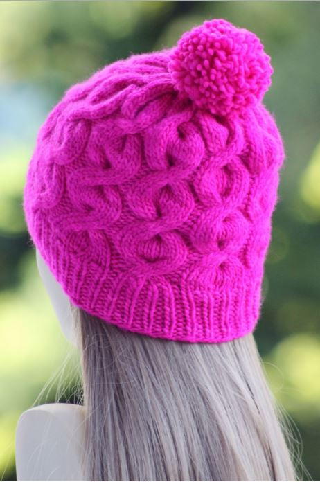 Neon Pink Lollipop Beanie