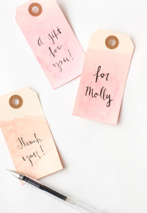 5 Minute Dip Dyed Gift Tags