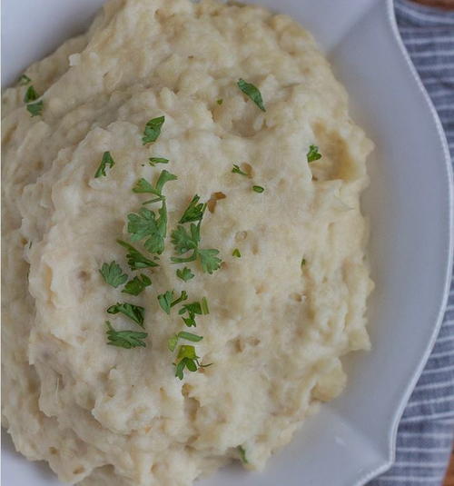 Slow Cooker Mashed Potatoes with Cauliflower