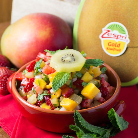 Fresh Kiwi Mango Strawberry Salsa