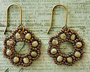 Beaded Flora Drop Earrings