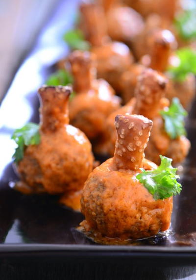 Buffalo Meatball Pumpkins