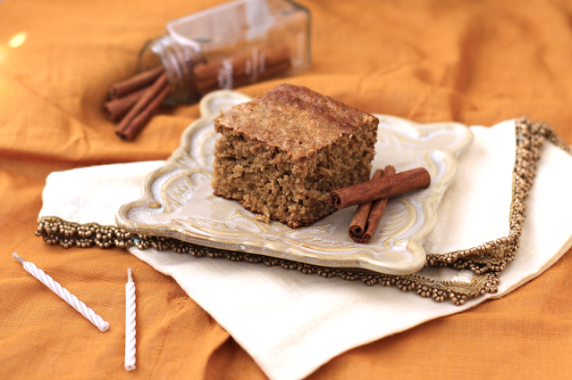 Healthy Cinnamon Apple and Butterscotch Cake