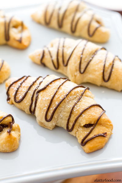 White and Dark Chocolate Filled Croissants