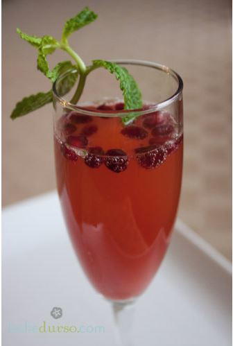 Pomegranate Mint Champagne Sparklers