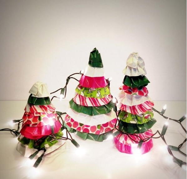 Duck Tape Ruffle Trees