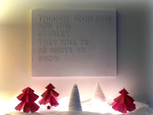 Snowy Bible Passage Canvas