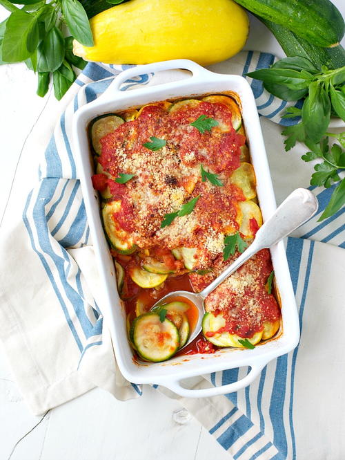 Easy Zucchini and Squash Gratin