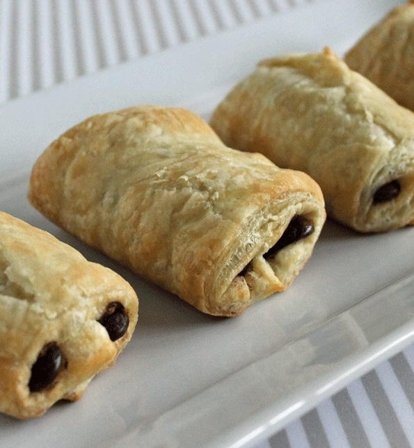 Chocolate Stuffed Puff Pastries