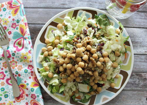 Healthy Hempseed and Chickpea Chopped Salad
