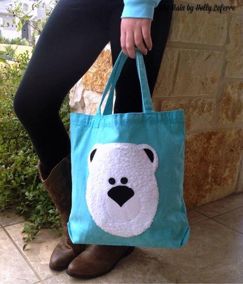 Polar Bear Applique Tote