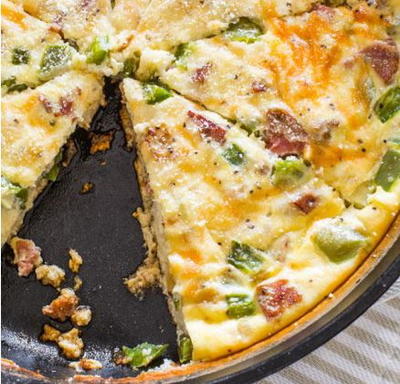 Low-Calorie Cheesy Sausage Quiche