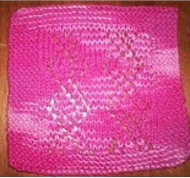 Bubblegum Slip Stitch Dishcloth