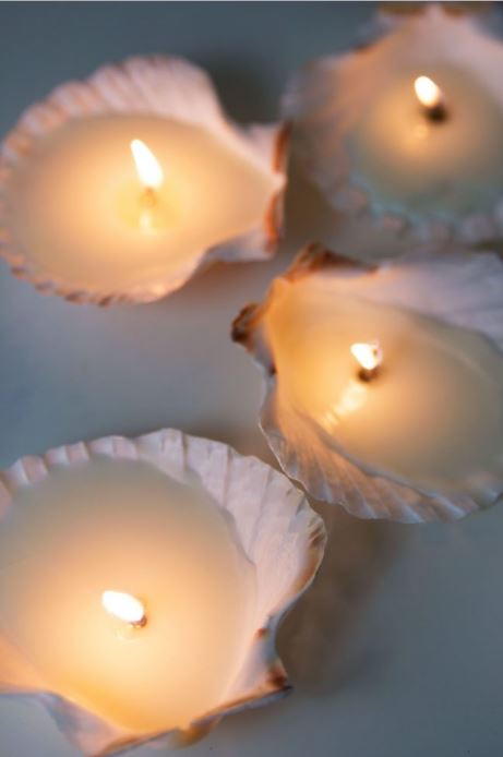 DIY Seashell Tea Lights