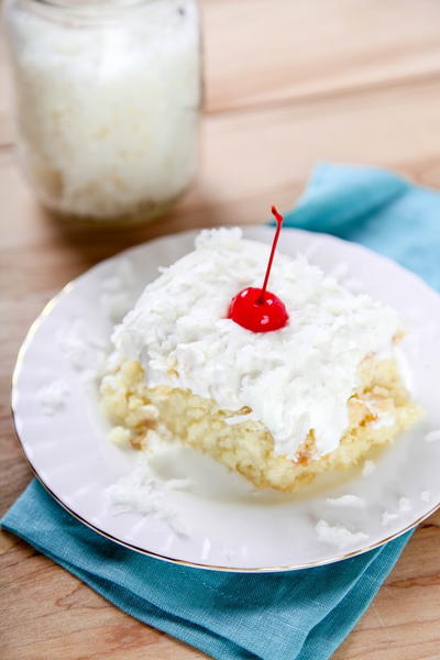 Pina Colada Poke Cake