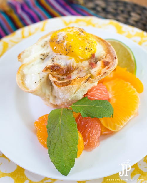 Huevos Rancheros Cups and Citrus Salad