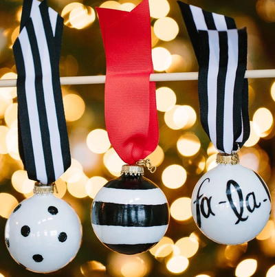 Black and White DIY Ball Ornaments