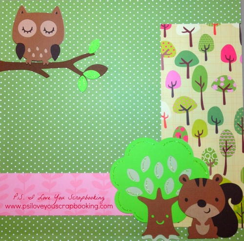 Smiling Squirrel and Friends Scrapbook Layout