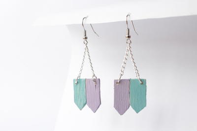 Upcycled Popsicle Stick DIY Earrings