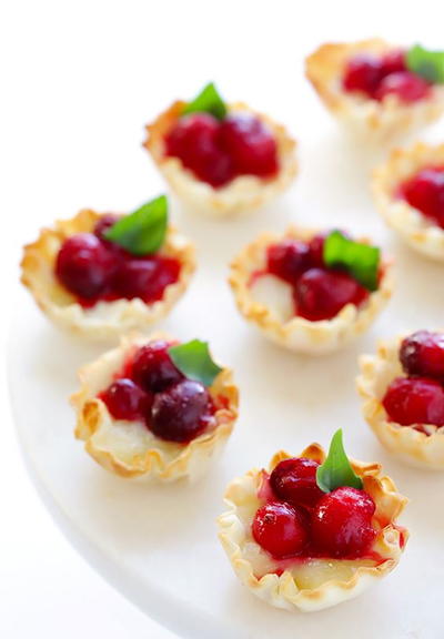 Cranberry Baked Brie Bites