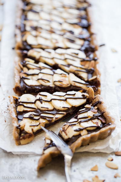 No Bake Chocolate Banana Tart