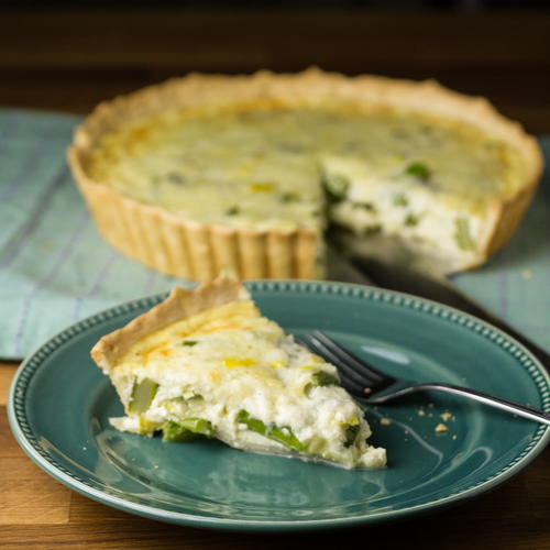 Asparagus Quiche with Leeks and Gruyere