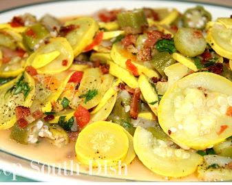 Southern Summer Squash and Okra Skillet