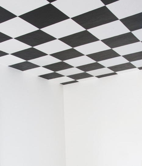 Checkerboard Pattern Ceiling Design | DIYIdeaCenter.com