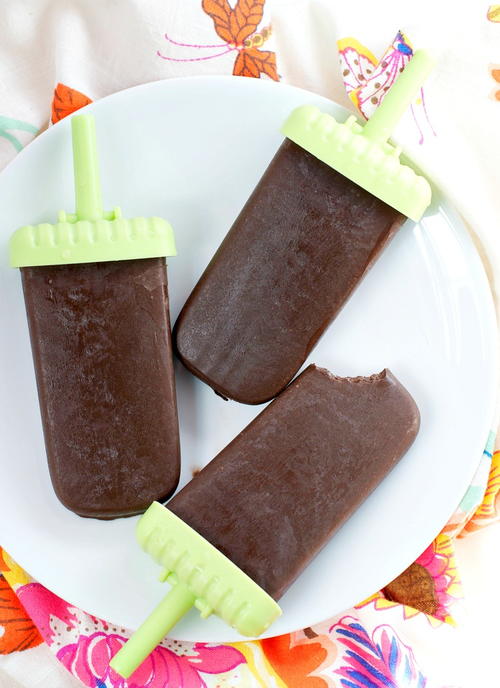 Healthy Chocolate Almond Fudge Pops