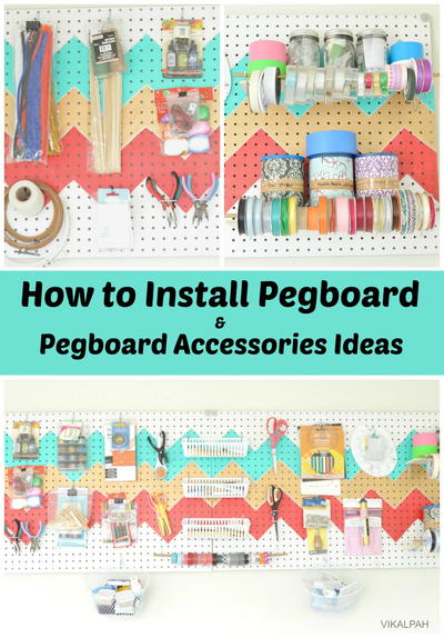 How to Install Pegboard to Organize Craft Supplies