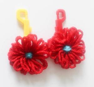 Yarn Flower Keychain