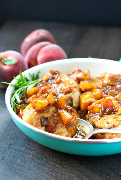 One Skillet Peach-Glazed Chicken