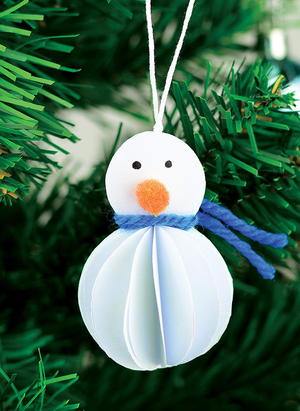 Paper Snowman DIY Ornaments