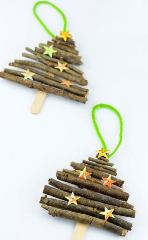 Merry Popsicle Stick Ornament