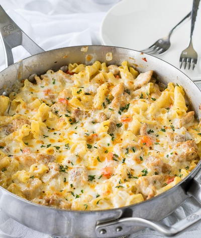 One-Skillet Cajun Chicken Pasta | FaveSouthernRecipes.com