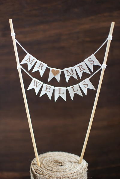 Rustic DIY Cake Topper