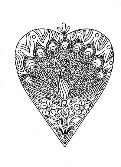 Peacock Printable Coloring Page