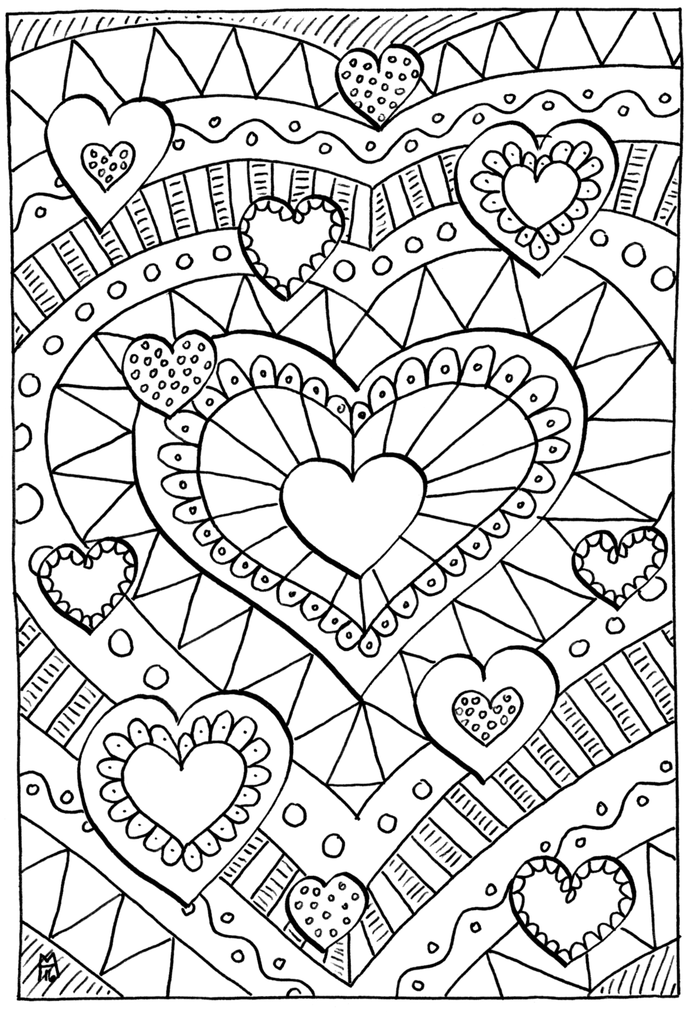 Healing Hearts Coloring Page FaveCraftscom