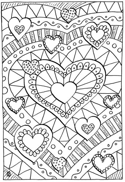 Healing Hearts Coloring Page | FaveCrafts.com