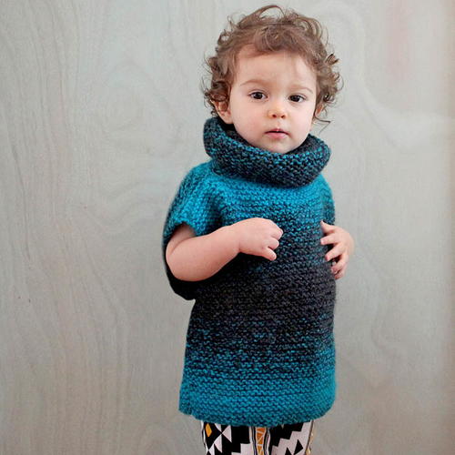 3-Square Knit Childs Sweater