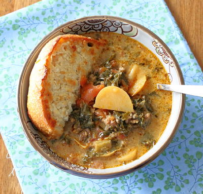 Easy Slow Cooker Zuppa Toscana