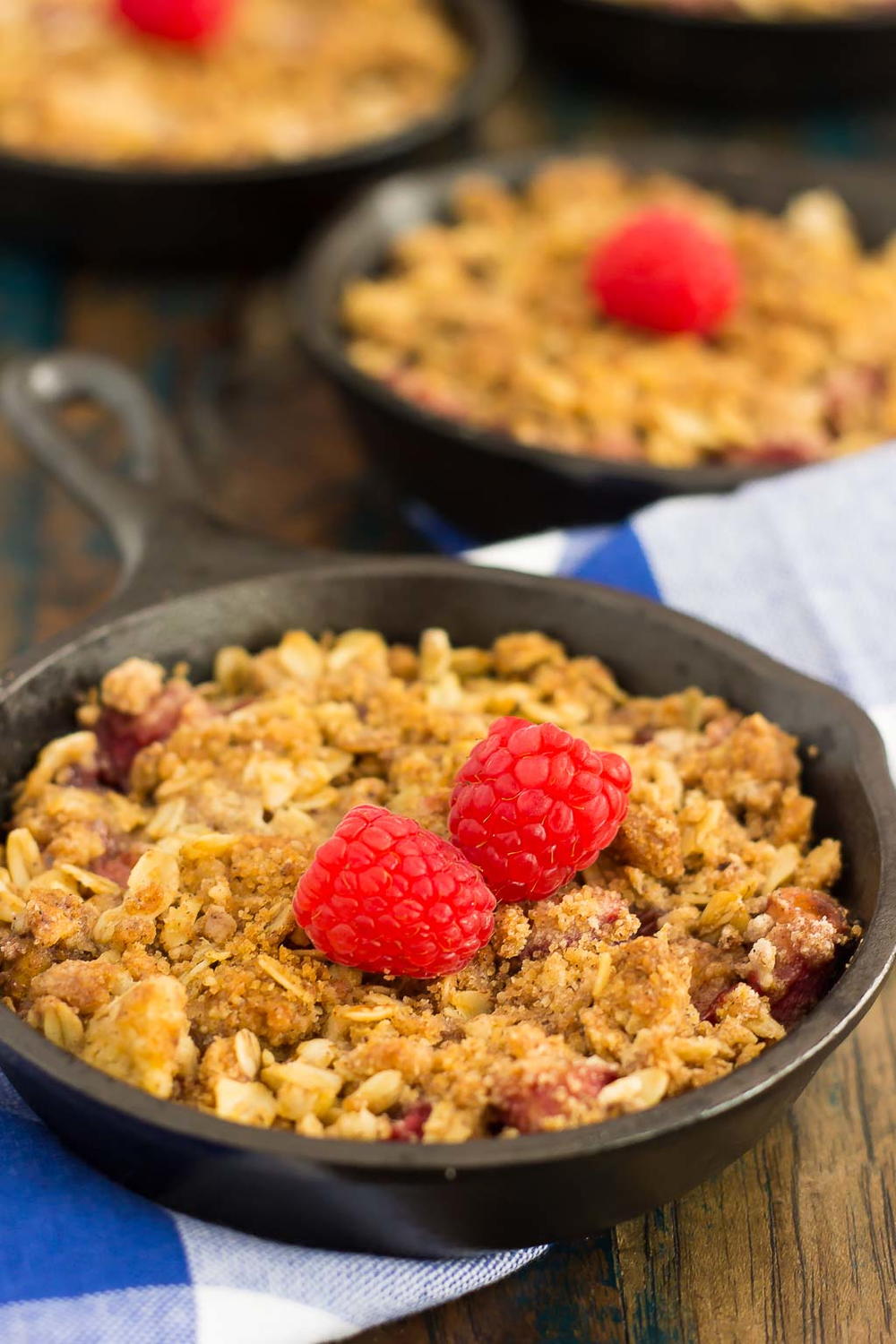Raspberry Rhubarb Crisp | FaveSouthernRecipes.com