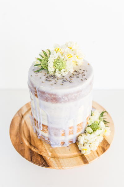 Lavender Glazed Layer Cake